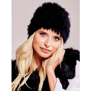 Black hat made of organic fur