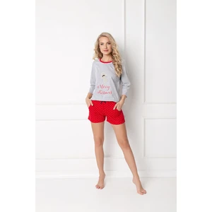 Cookie Short Pajamas Gray-Red