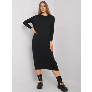 OCH BELLA Black knitted dress with long sleeves