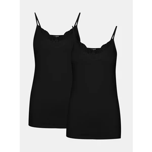 Vero Moda 2 PACK - dámské tílko VMINGE 10231874 Black S