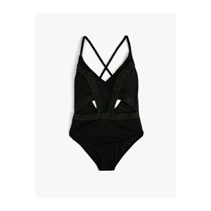 Koton Swimsuit - Black - Plain