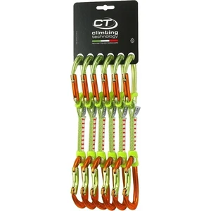 Climbing Technology Nimble Fixbar Set DY Dyneema Quickdraw Solid Straight/Solid Bent Green/Orange 12.0 Karabiner