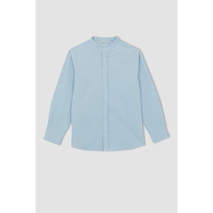 DEFACTO Boy Regular Fit Standing Collar Long Sleeve Shirt