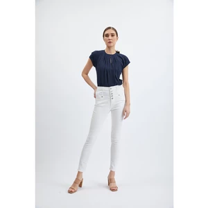 Orsay Bílé dámské skinny fit džíny - Dámské