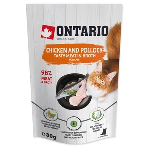 Kapsička Ontario Chicken and Pollock in Broth 80g