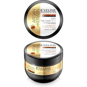 Eveline Cosmetics Argan + Keratin maska na vlasy s keratínom a argánovým olejom 300 ml