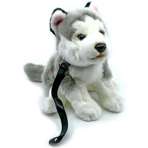 Plyš Husky s vodítkom 24 cm