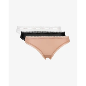 3PACK stringi damskie Calvin Klein multicolor (QD3802E-FIY)