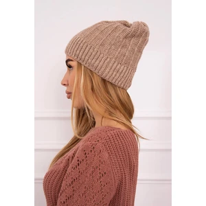 Beanie with fleece Anna K238 dark beige