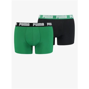 Set of two men's boxers in black and green Puma - Men