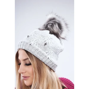 Light gray winter cap