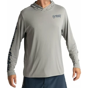 Adventer & fishing Horgászpulóver Functional Hooded UV T-shirt Limestone L