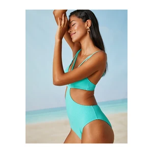 Koton Swimsuit - Green - Plain