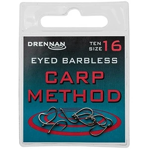 Drennan háčky bez protihrotu Eyed Carp Method Barbless vel. 12