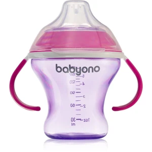 Nekapající hrneček s měkkým pítkem BabyOno - lila/růžová