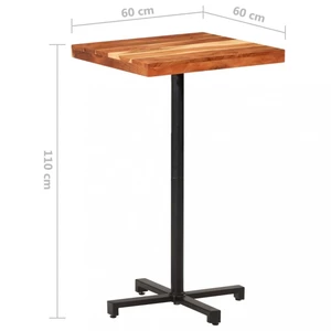 Barový stôl hnedá / čierna Dekorhome 60x60x110 cm,Barový stôl hnedá / čierna Dekorhome 60x60x110 cm