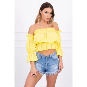Off-the-shoulder blouse yellow