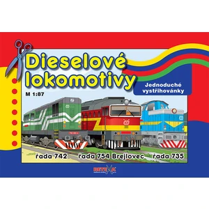 Dieselové lokomotivy -- Jednoduché vystřihovánky [Papírenské zboží]