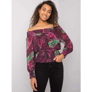 Cornwall pattern purple Spanish blouse