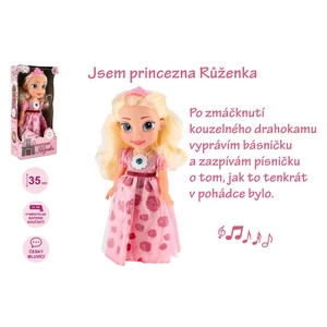 Bábika princezná Ruženka plast 35 cm česky hovoriaci