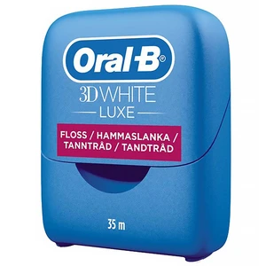 Oral B 3D White Luxe voskovaná dentální nit s bělicím účinkem Radiant Mint 35 m