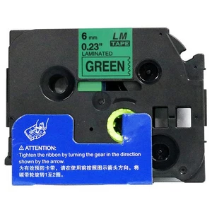Kompatibilní páska s Brother TZ-711 / TZe-711, 6mm x 8m, černý tisk / zelený podklad