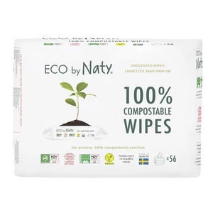 Eco by Naty Vlhčené ubrousky Naty bez vůně - pro citlivou pokožku - výhodné balení (3 x 56 ks)
