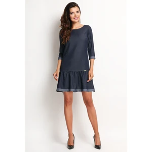 Awama Woman's Dress A118 Navy Blue