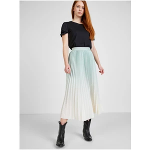 Menthol-white women's pleated midi skirt Guess - Women