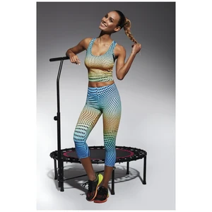 Bas Bleu Wave 70 sports leggings with colorful print and 3/4 leg