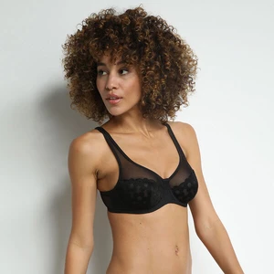 DIM GENEROUS BRODERIE UNDERWIRE BRA - Women's lace bra - black