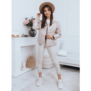 Reversible women's quilted jacket NATINA beige Dstreet TY2755