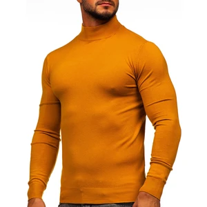 kamelový pánský propínací rolák basic Bolf YY05