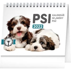 Presco Group Stolní kalendář Psi – se jmény psů 2022