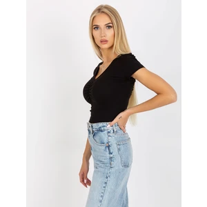 Black striped blouse slim fit OCH BELLA