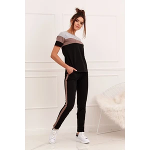 Sports set with short sleeves cappuccino