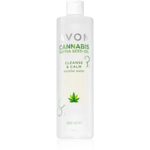 Avon Cannabis Sativa Oil Cleanse & Calm odličovacia micelárna voda s upokojujúcim účinkom 400 ml