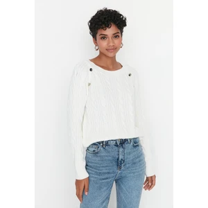Trendyol Sweater - Ecru - Regular fit