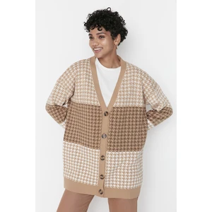 Női kardigán Trendyol TCTAW23HI00002/camel