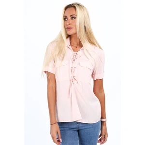 Powder shirt with short sleeves