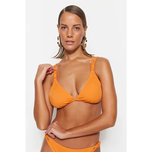 Trendyol Orange Triangle Knot Bikini Top