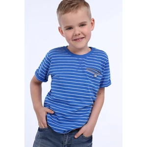 Chlapecké chrpově modré pruhované tričko