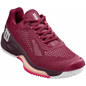 Wilson Rush Pro 4.0 Womens Tennis Shoe Beet Red/White/Tropical Peach 37 1/3