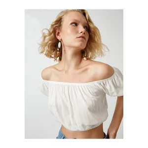 Koton Open Shoulder Crop Blouse