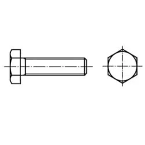 Šesťhranné skrutky TOOLCRAFT 133844 M14 DIN 961 40 mm x 1.5 mm oceľ 100 ks