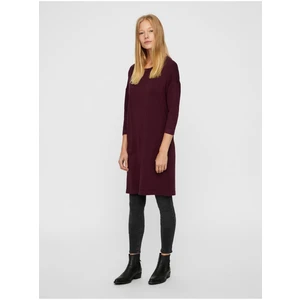 Vínové svetrové šaty VERO MODA Glory - Dámské