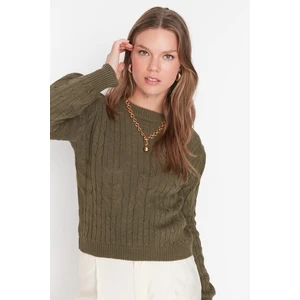 Trendyol Sweater - Khaki - Regular fit