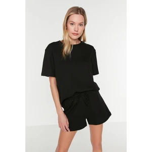 Trendyol Pajama Set - Black - Plain