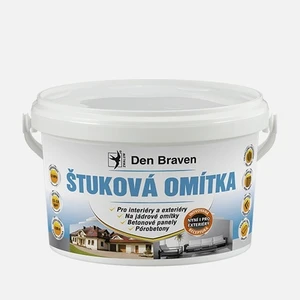 Štuková omítka Den Braven 00200RL 4kg bílá kbelík