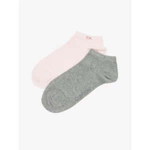 Calvin Klein Set of two pairs of women's socks in gray and pink Calvin Kle - Women
